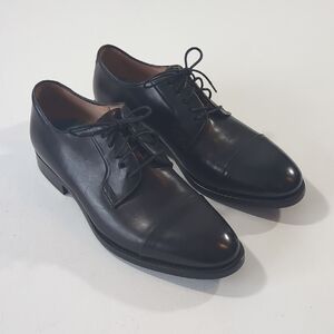 Paul Smith Black Leather Cap-Toe Derby Shoes Made in Italy NWOT Size 6 UK / 7 US